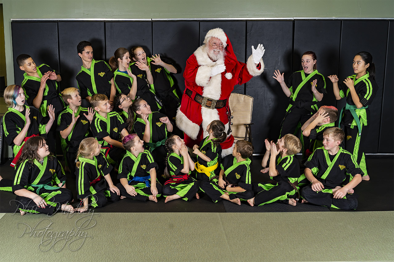 Demo Team and Santa