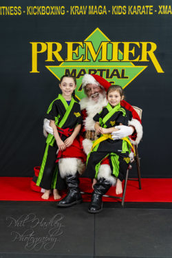 Aubrey, Eva, and Santa