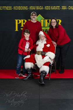 Asher, family, and Santa